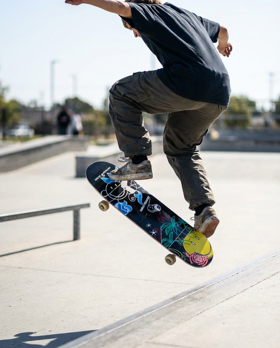 NU x Smiley® MASTERPIECE SKATE DECK C | BLACK YELLOW