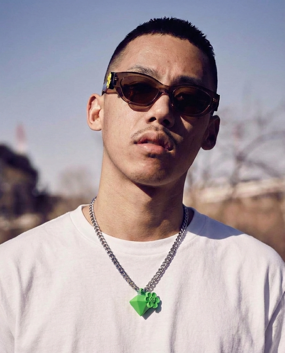 WTP "DIAMOND BLOOM" NECKLACE | CLOVER GREEN