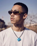 WTP "DIAMOND BLOOM" NECKLACE | OCEAN BLUE