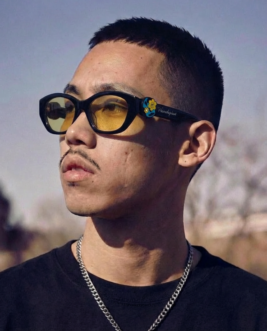 "PLANET" Sunnies | Black | Brown Lens