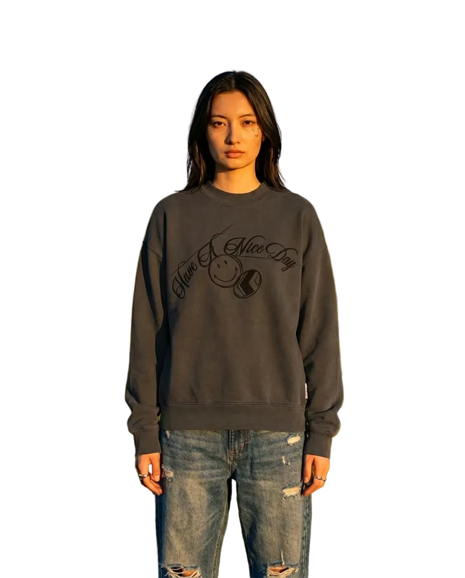 NU x Smiley® Basic Sweater | Dusk