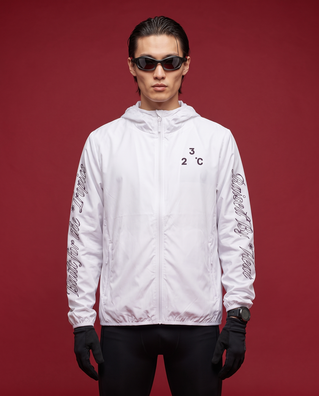 32°C Transit Zipped Hoodie | White