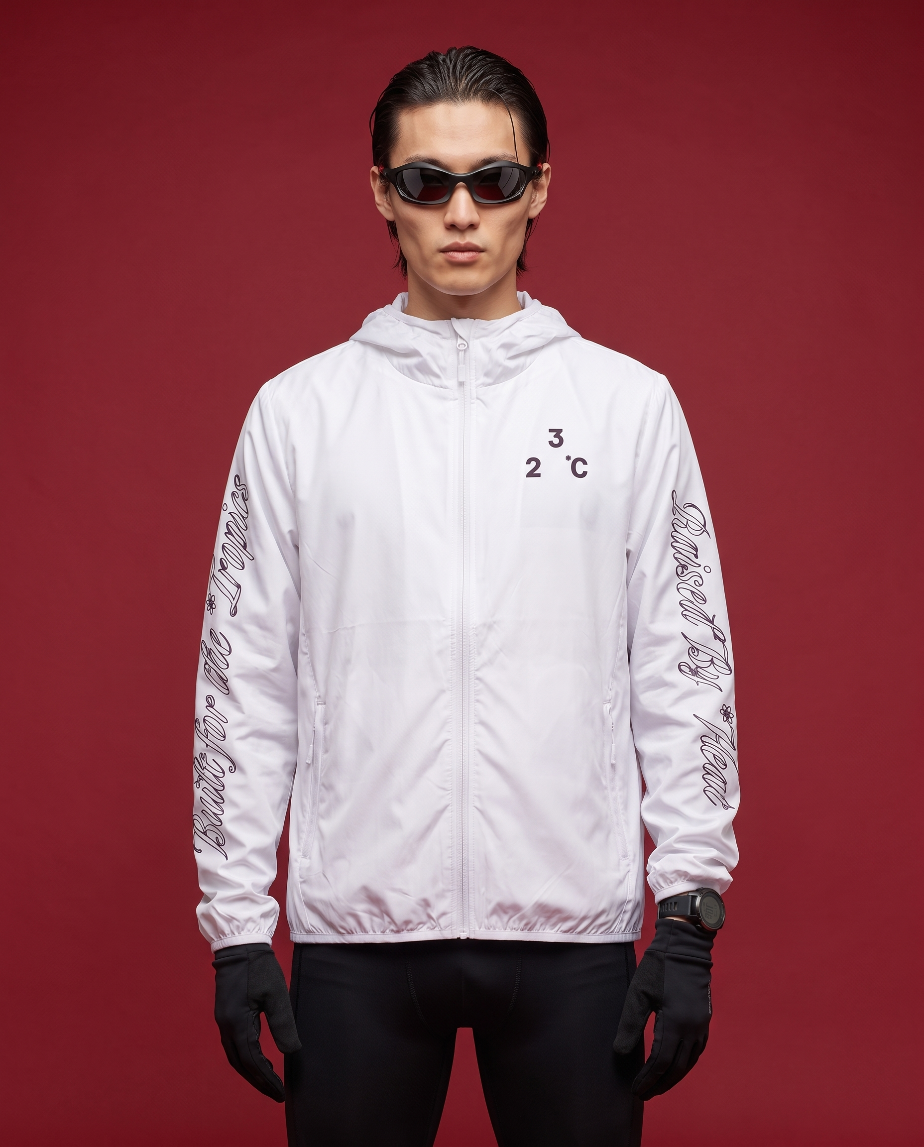 32°C Transit Zipped Hoodie | White