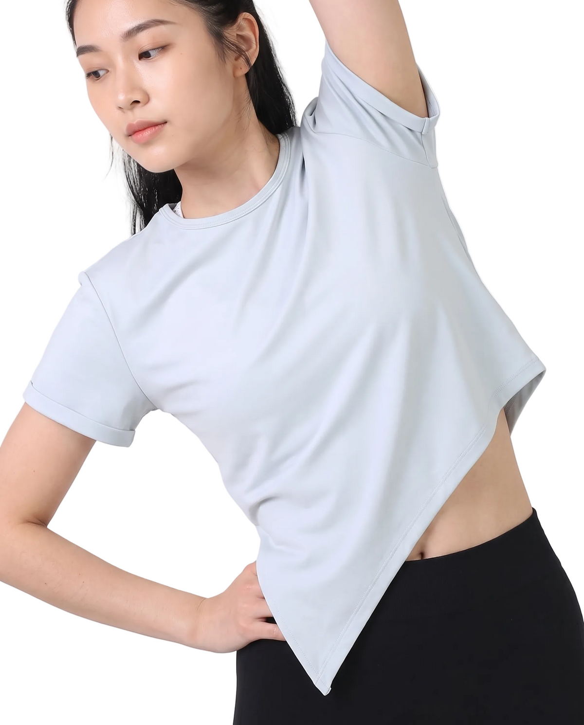 Tied Crop Top | Cadet Blue
