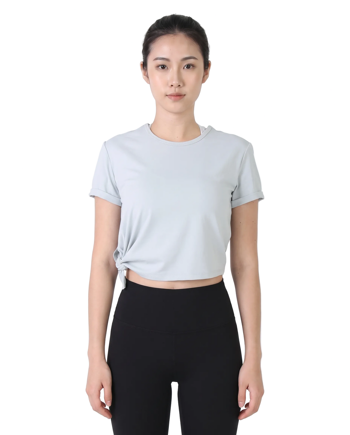 Tied Crop Top | Cadet Blue