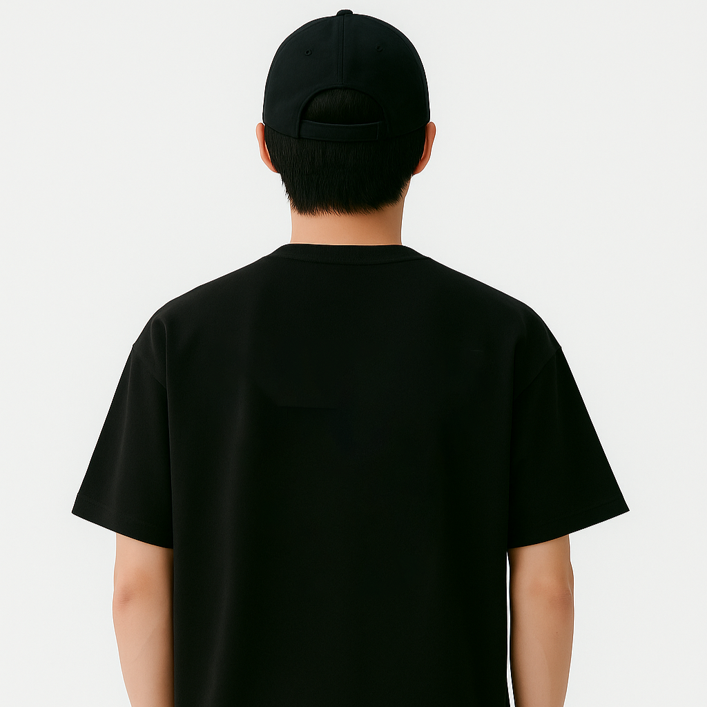 "HOOD" Washed Tee | Black