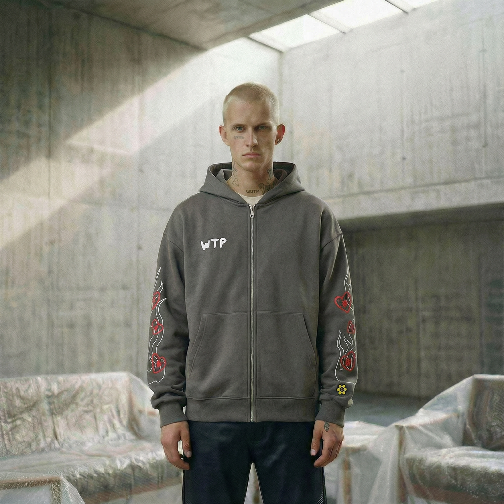 "Inferno" Zip Hoodie | Dusk