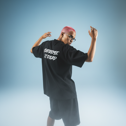 "RED FURY" Not Sup Tee | Black