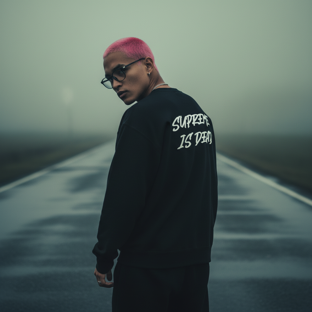 "FLASH" Not Sup L/S Tee | Black