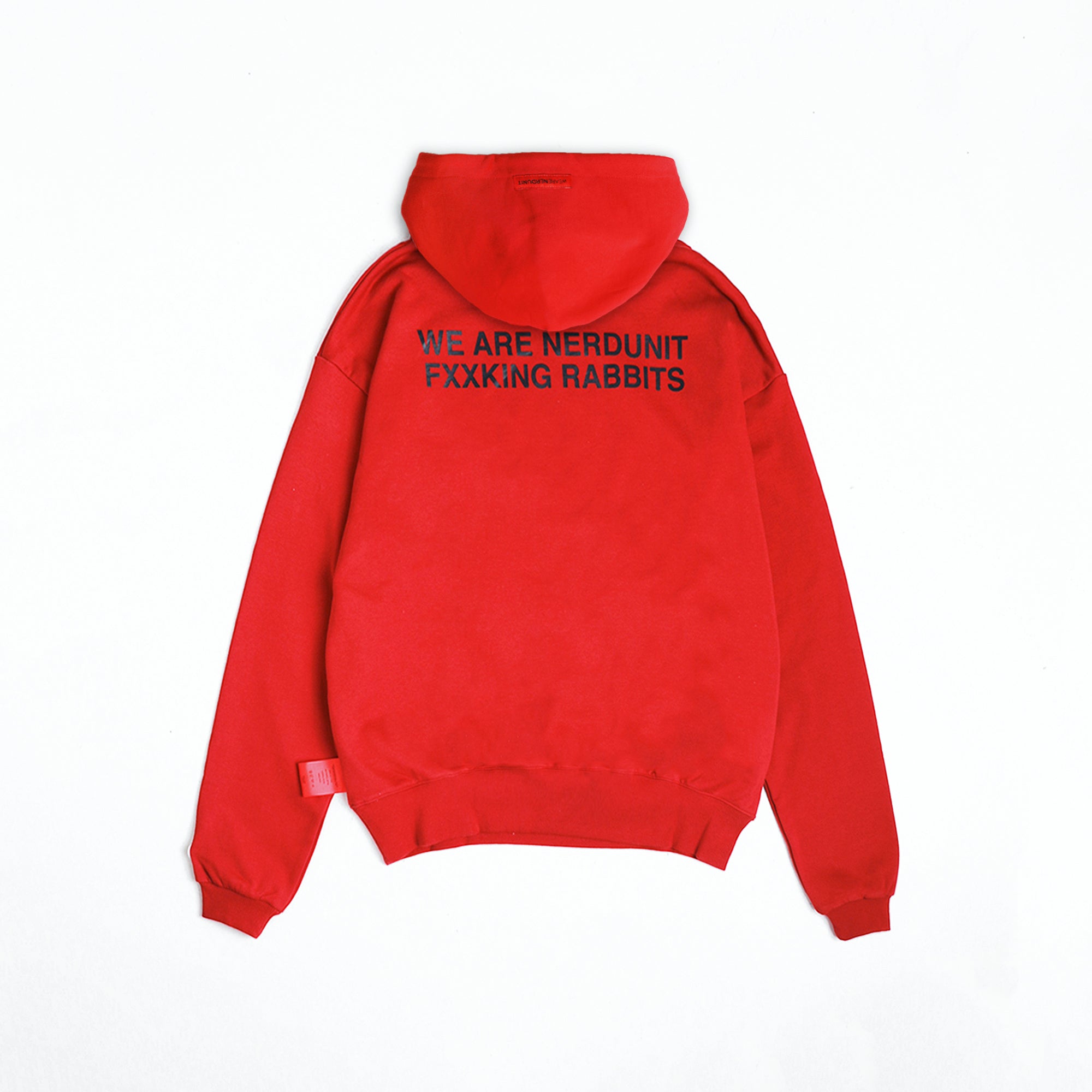 NU x FR2 "WAN FR2" HOODIE | BURGUNDY