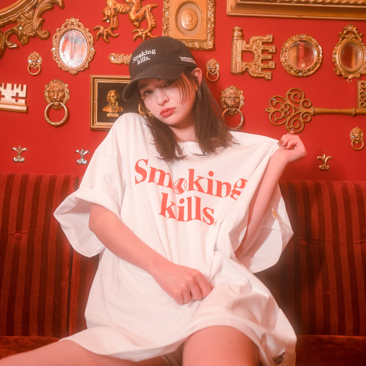 "SMOKINGKILLS" TEE | WHITE