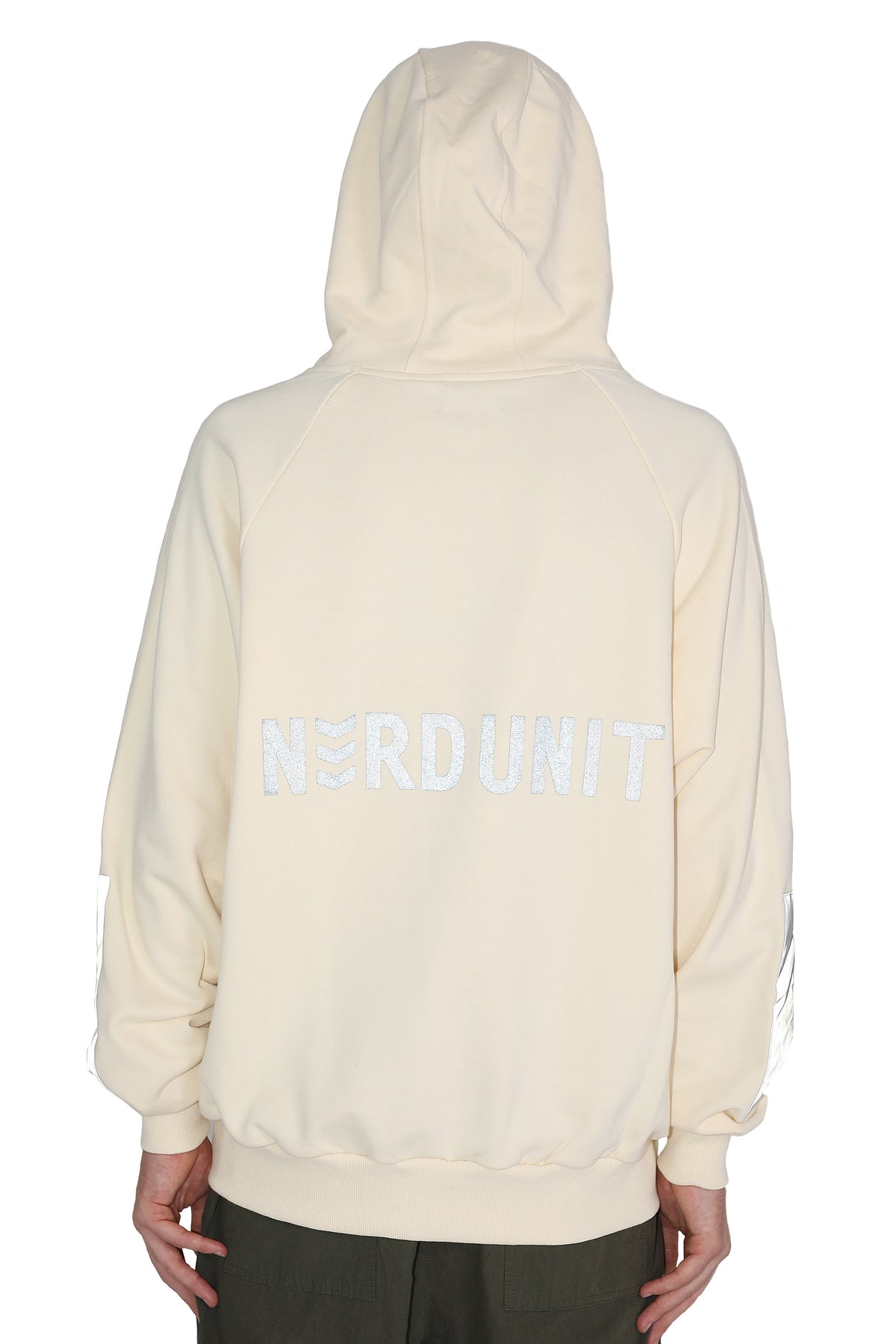 PATCH REFLECTIVE HOODIE | Cream
