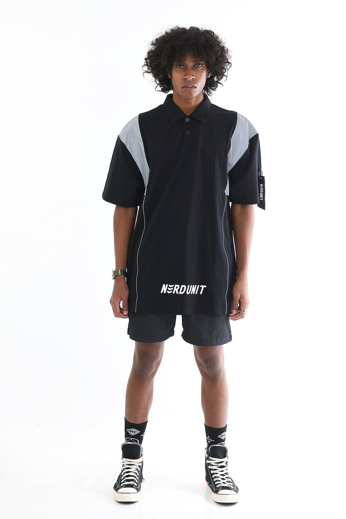 MARSHALL REFLECTIVE POLO | BLACK