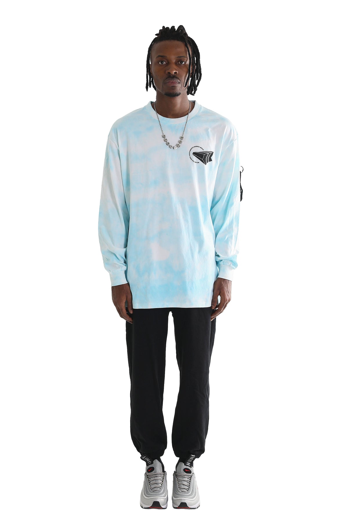 BLUE TIE DYE L/S TEE | BLUE