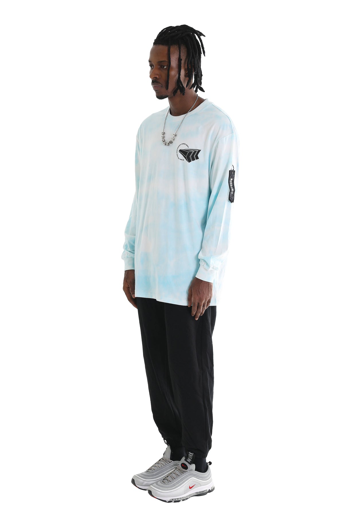 BLUE TIE DYE L/S TEE | BLUE