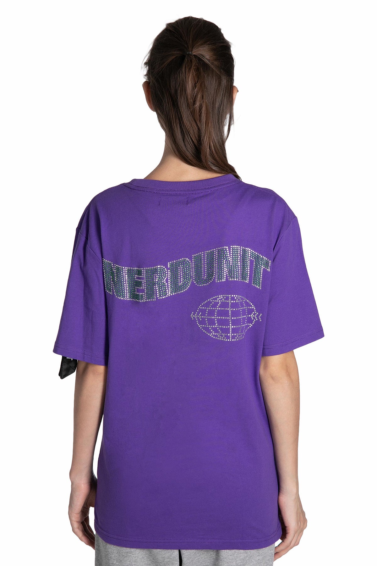 RHINESTONES GLOBE TEE | PURPLE