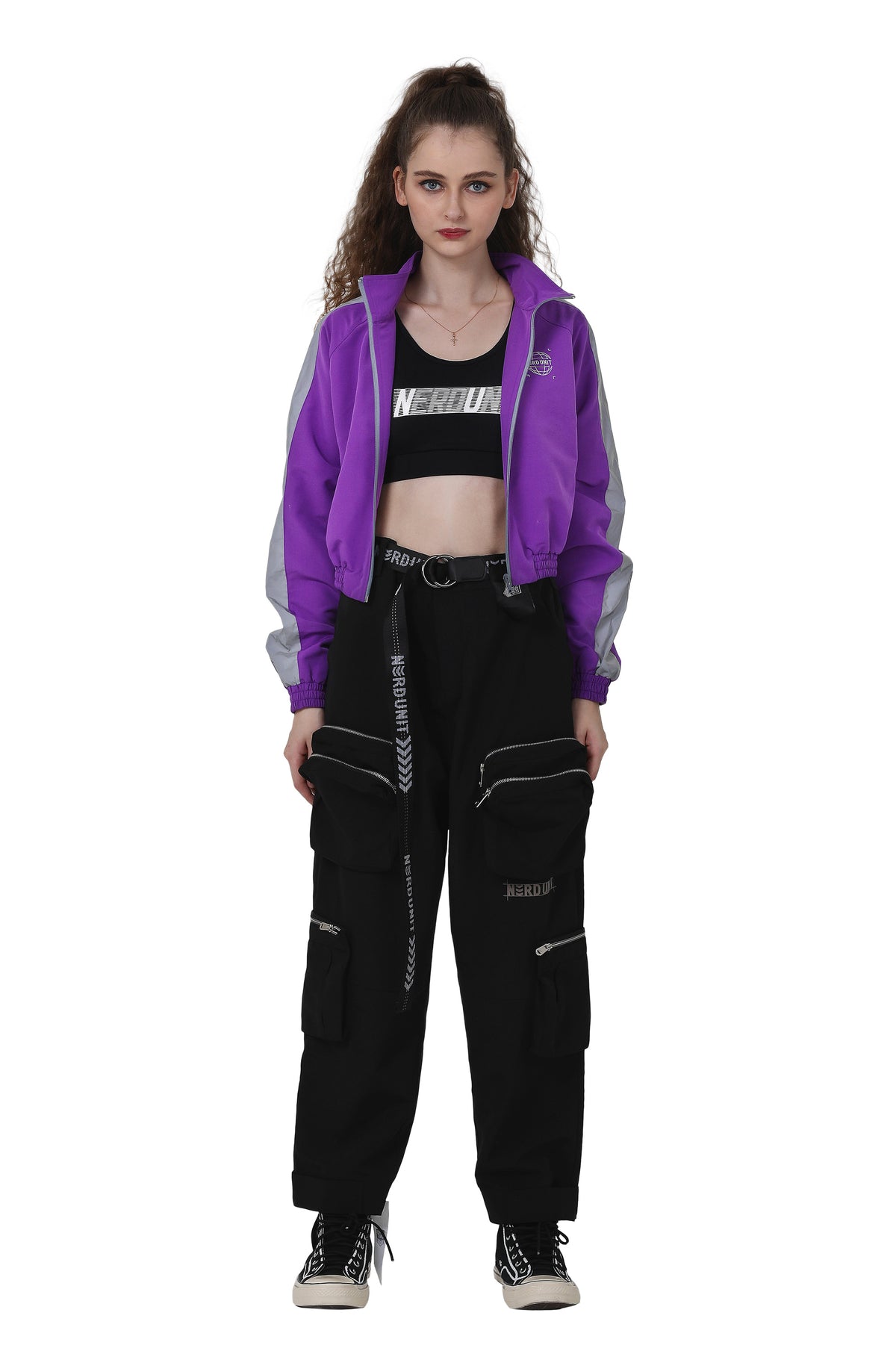 TRACK IT CROP JACKET | PURPLE