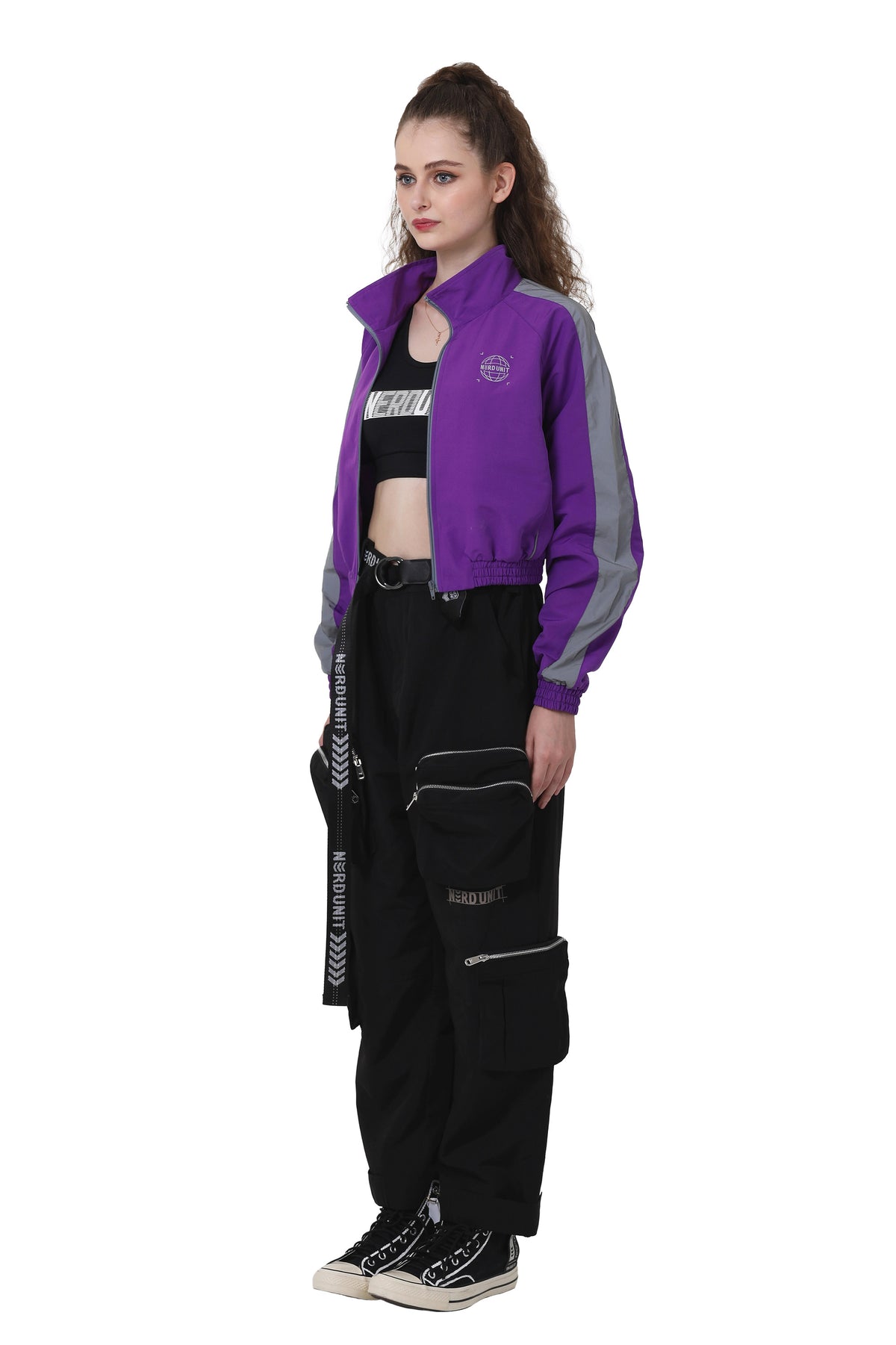 TRACK IT CROP JACKET | PURPLE