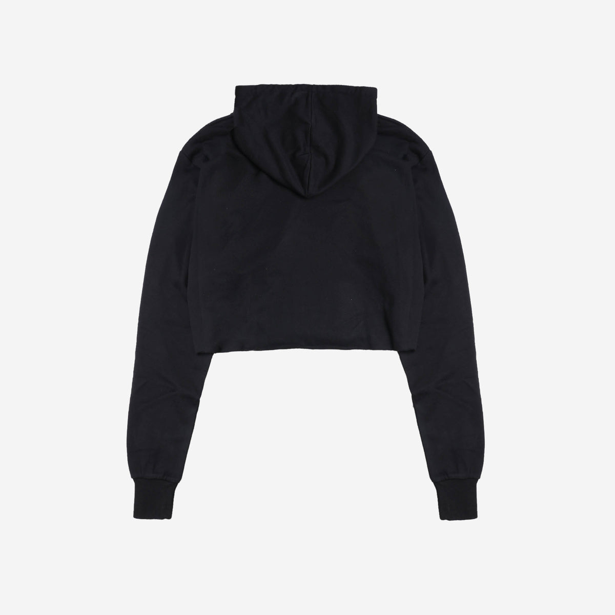 ACTIVE HOODED CROP TOP | BLACK