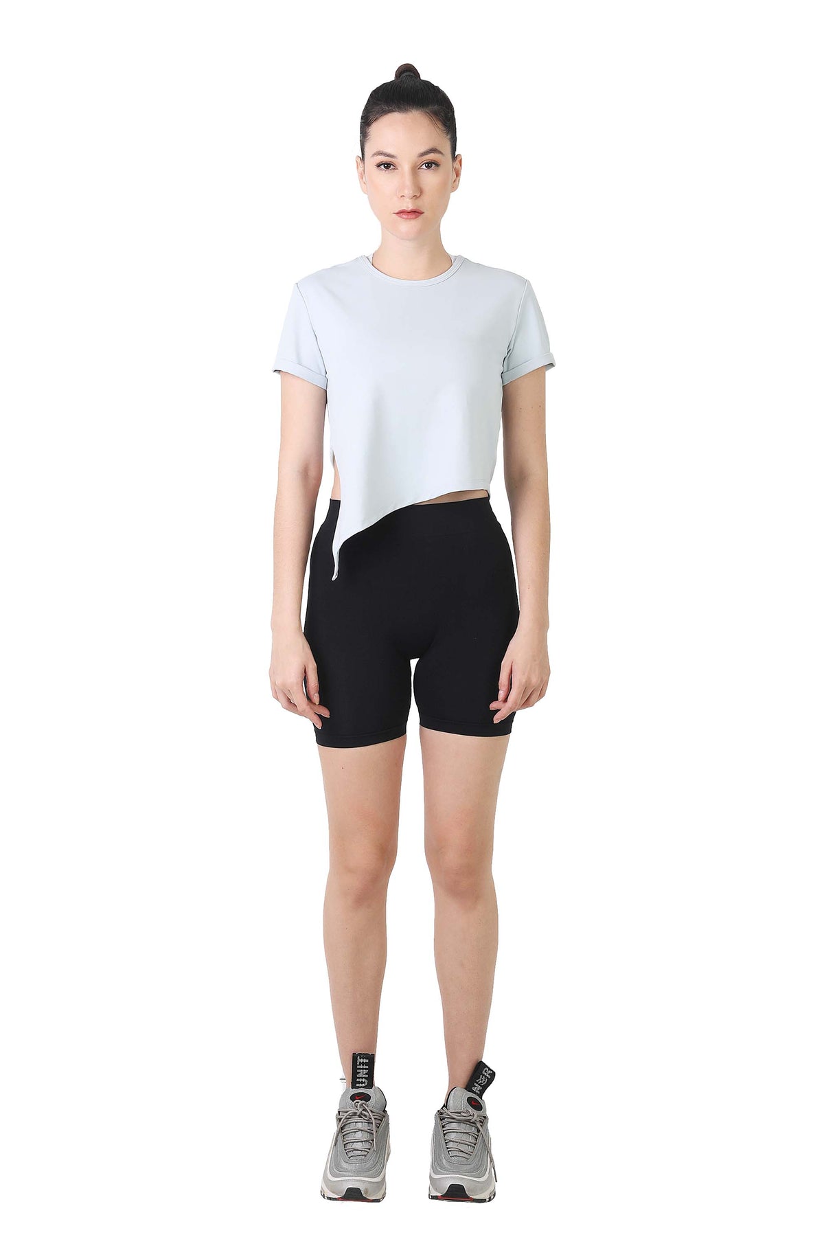 TIED CROP TOP | CADET BLUE