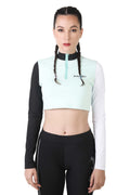 FLIGHT CROPPED TOP | BLACK GREEN WHITE