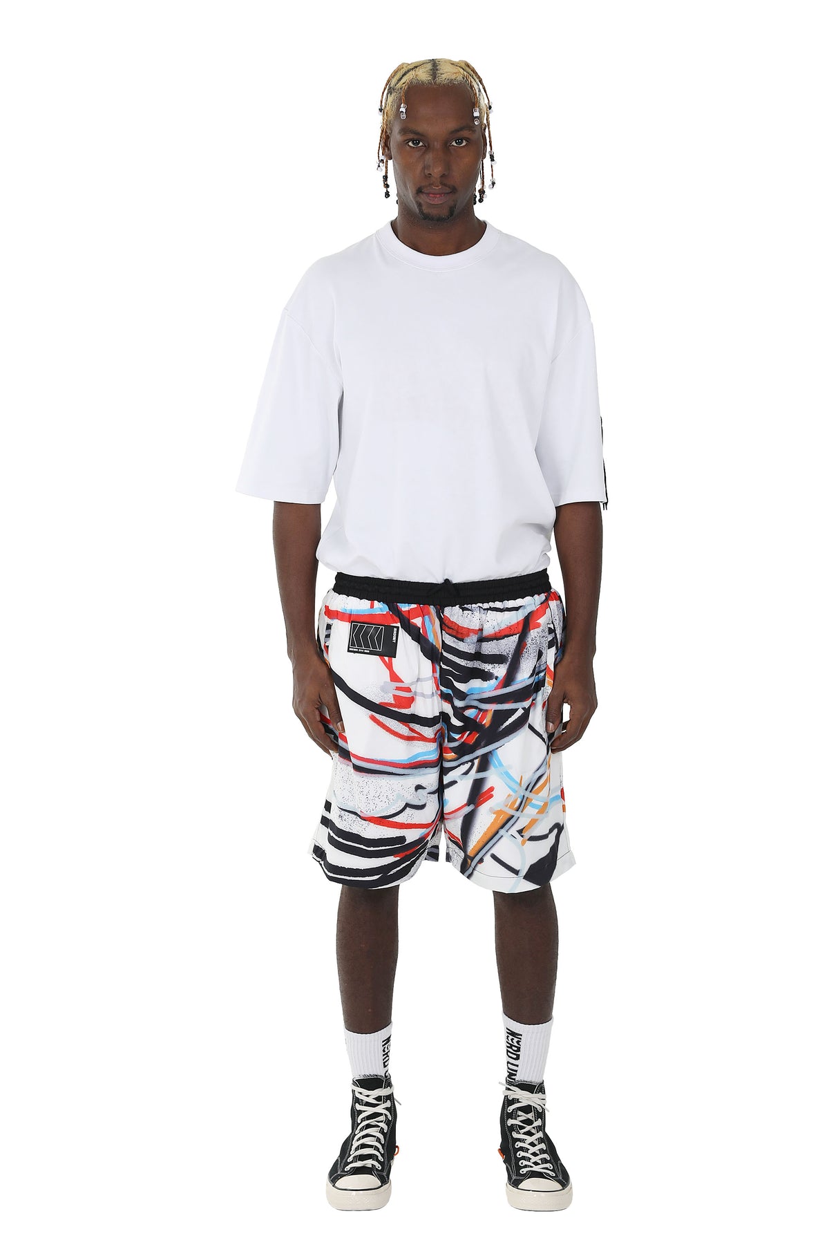 SCRIBBLES SHORTS | WHITE