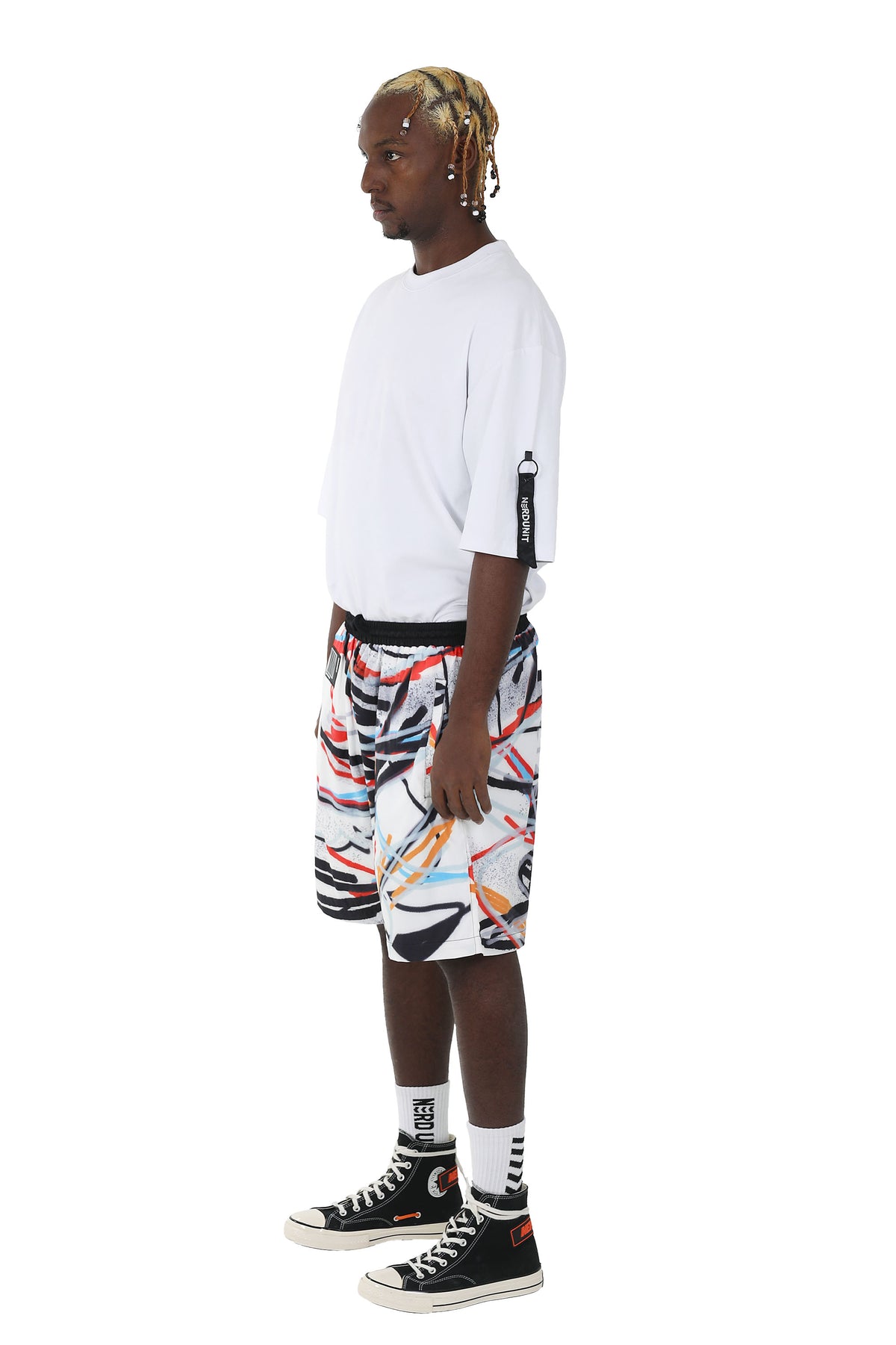 SCRIBBLES SHORTS | WHITE