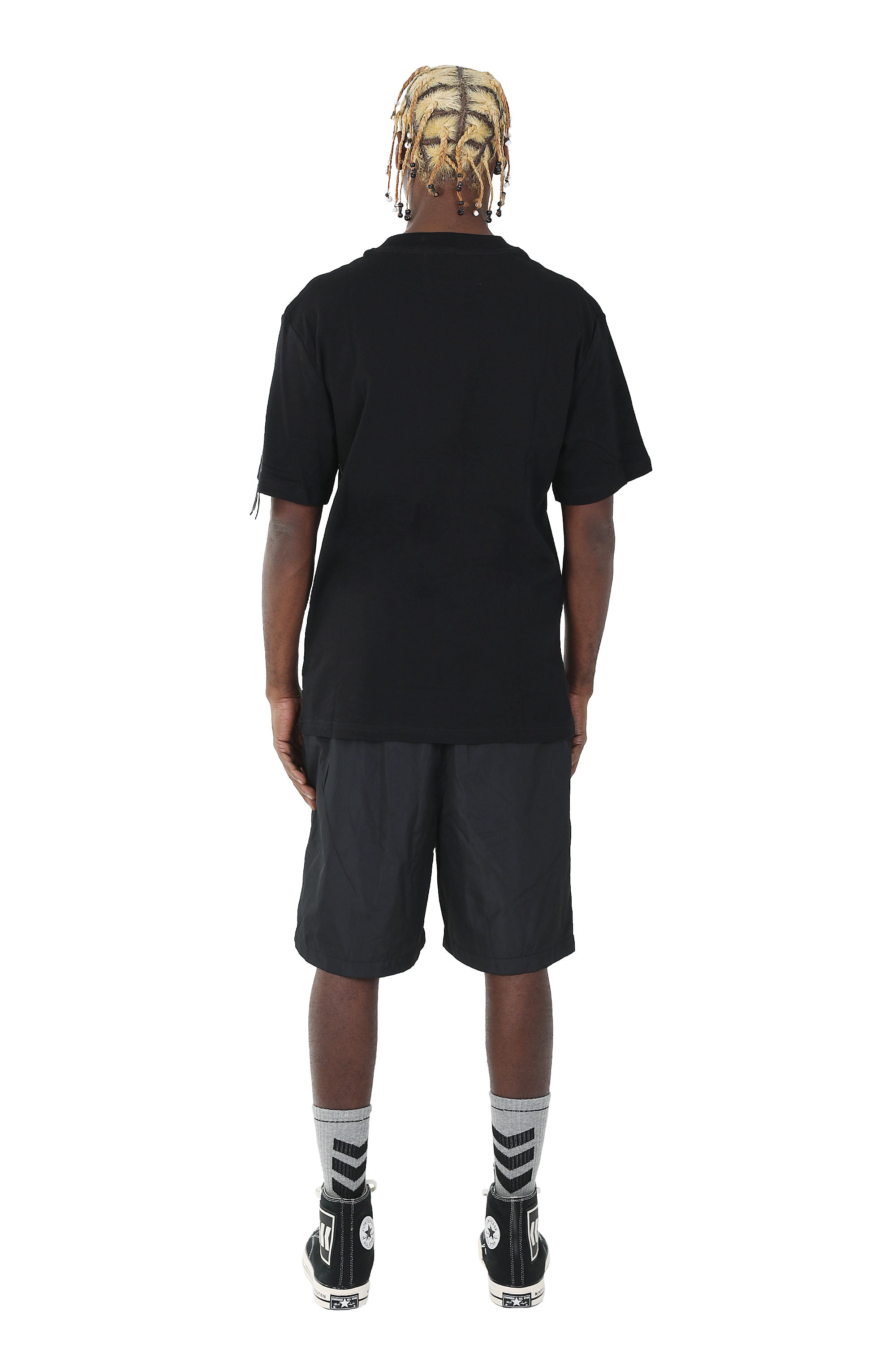 COLLEGE LOGO RHINESTONES TEE | BLACK