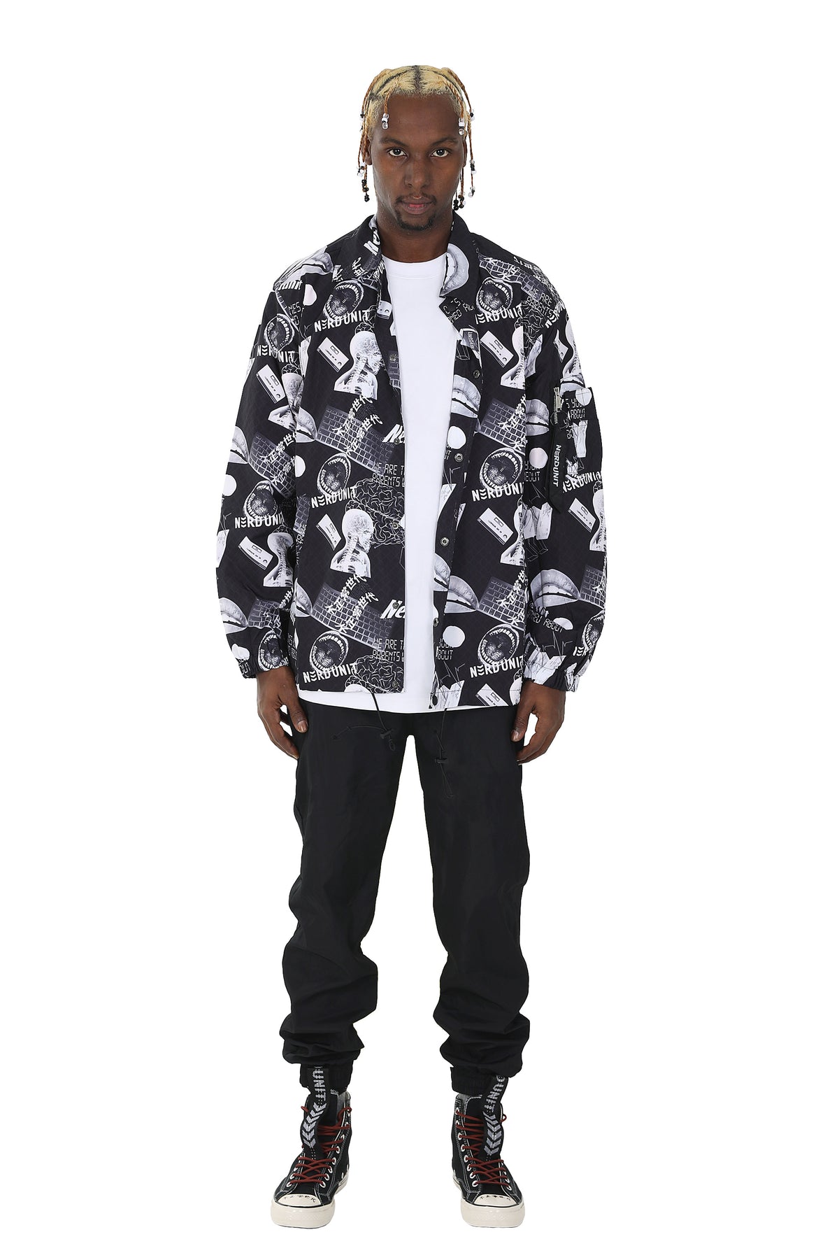 MF ALL OVER PRINT COACH JACKET | GRAY