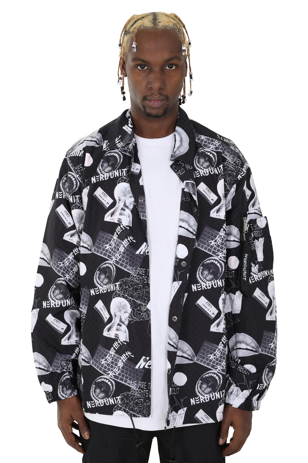 MF ALL OVER PRINT COACH JACKET | GRAY