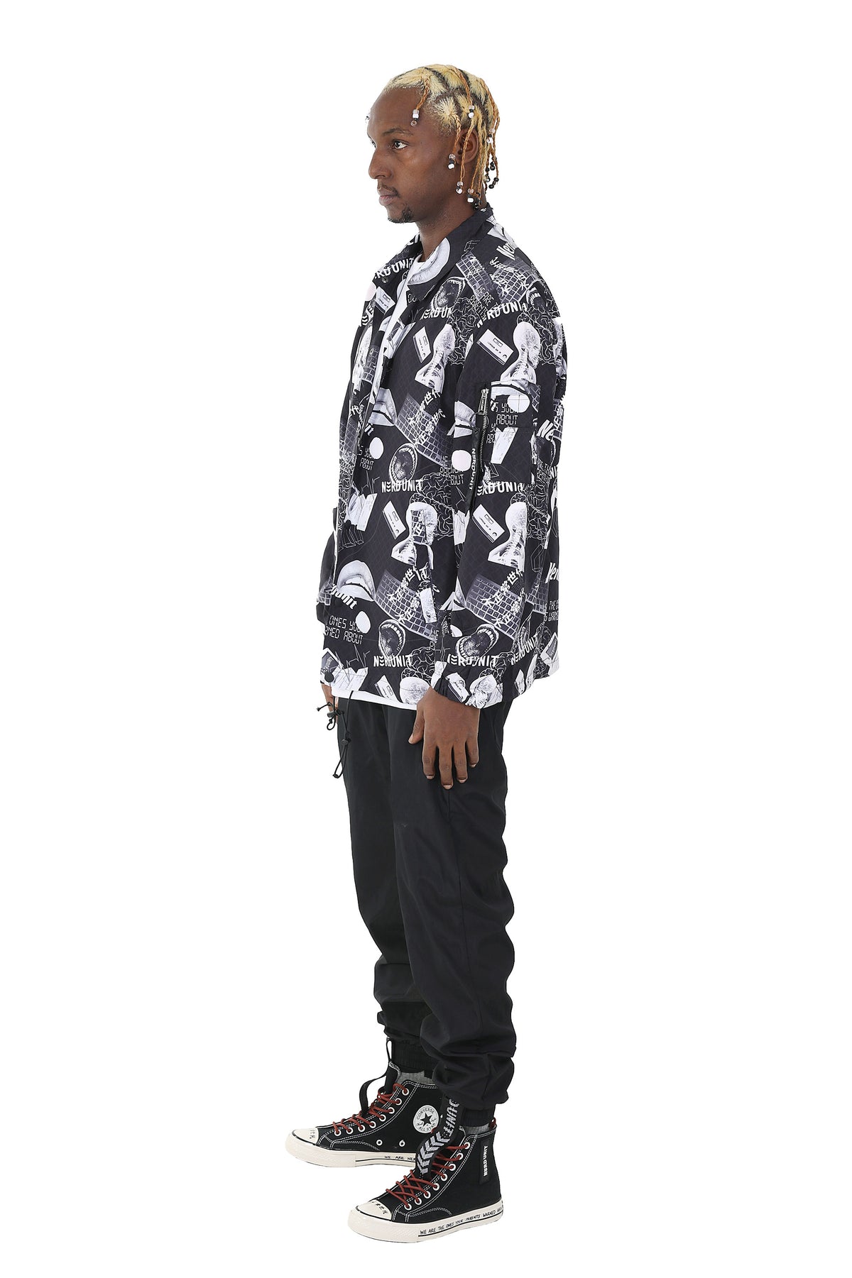 MF ALL OVER PRINT COACH JACKET | GRAY