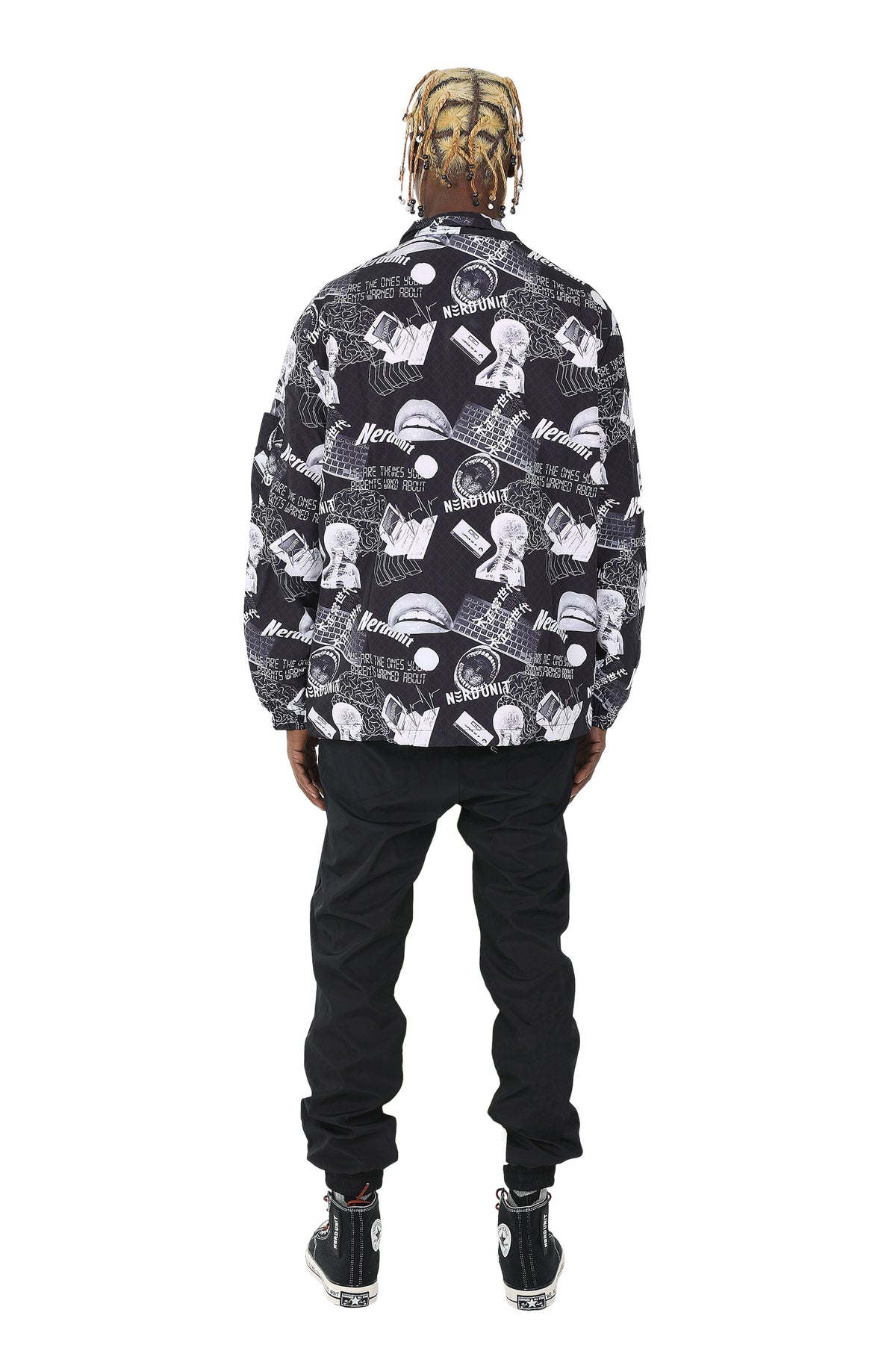 MF ALL OVER PRINT COACH JACKET | GRAY