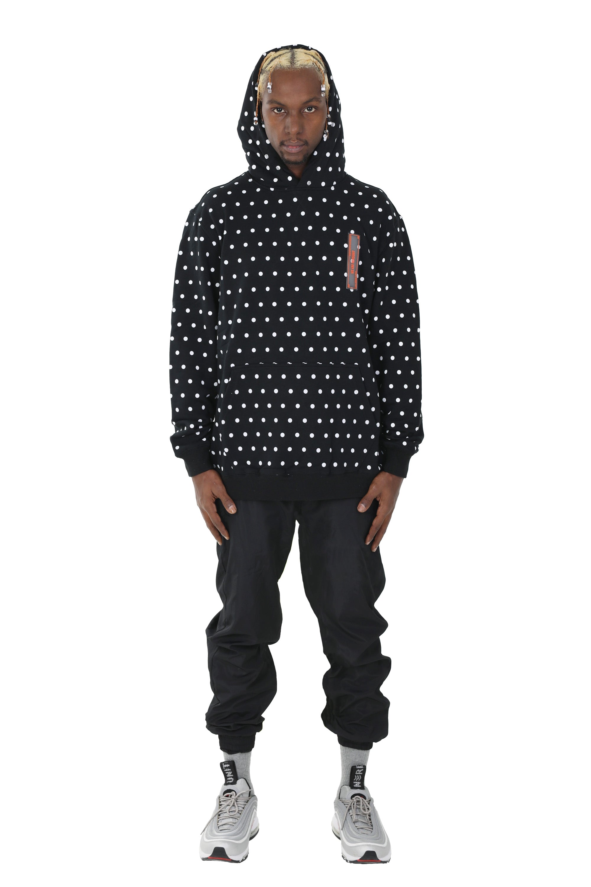 POLKA DOTS HOODIE | BLACK