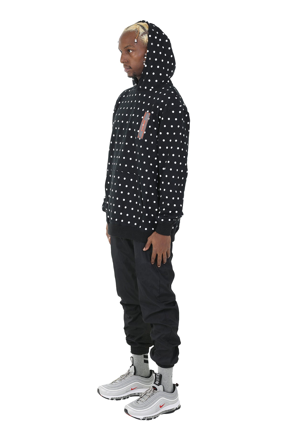 POLKA DOTS HOODIE | BLACK