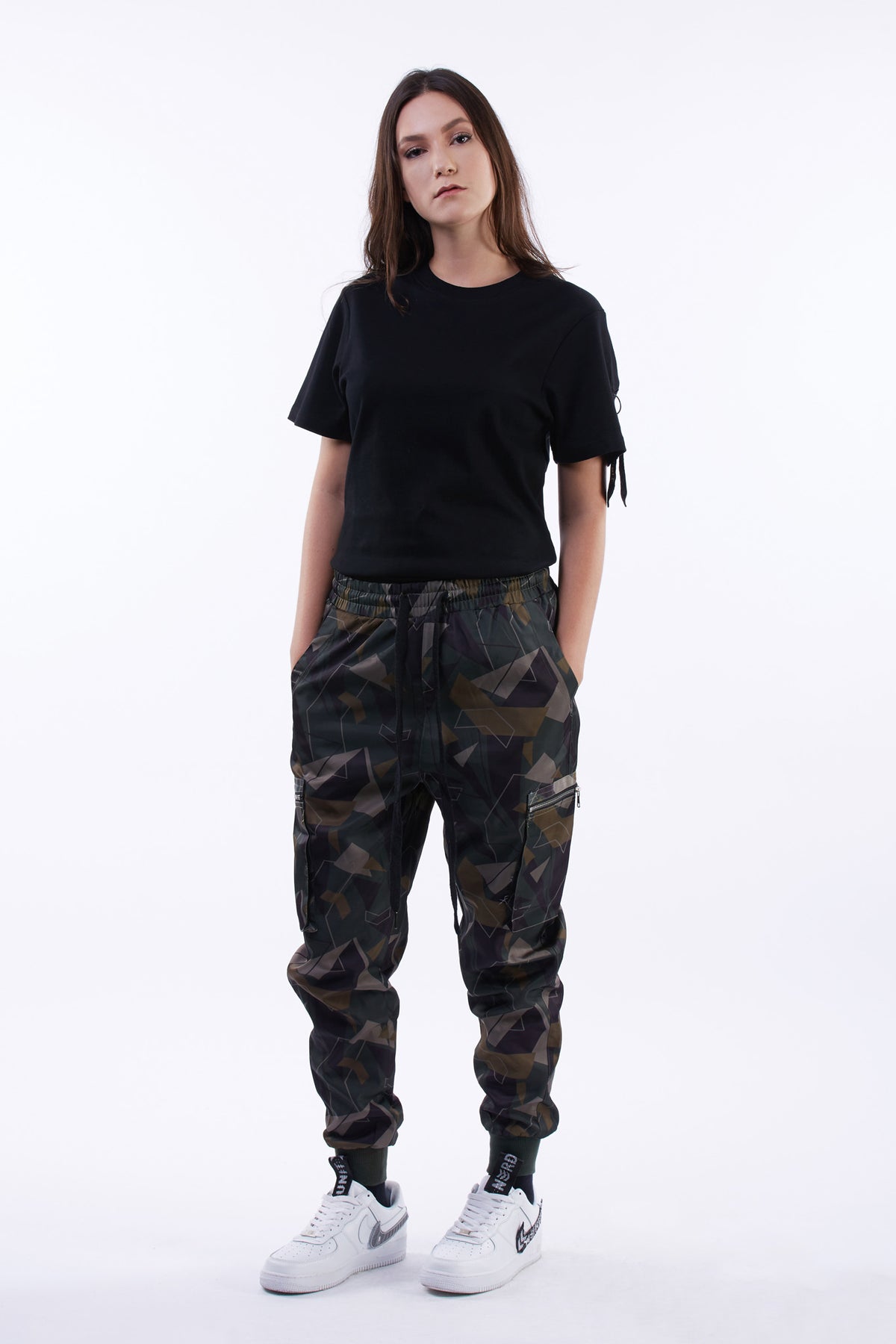 GREEN CAMO CARGO PANTS | GREEN