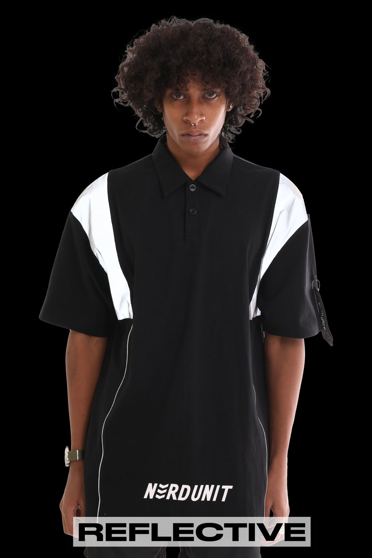 MARSHALL REFLECTIVE POLO | BLACK