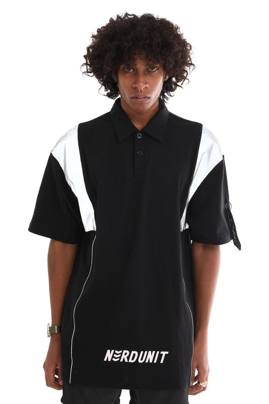 MARSHALL REFLECTIVE POLO | BLACK