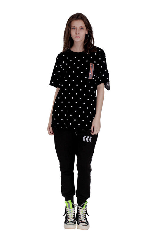 POLKA DOTS TEE | BLACK