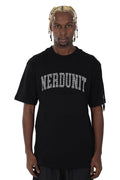 COLLEGE LOGO RHINESTONES TEE | BLACK