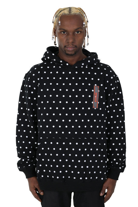 POLKA DOTS HOODIE | BLACK