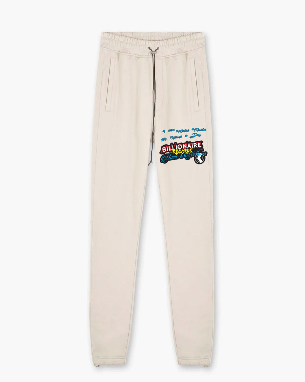 B-Records Zipper Sweatpants | Flat White