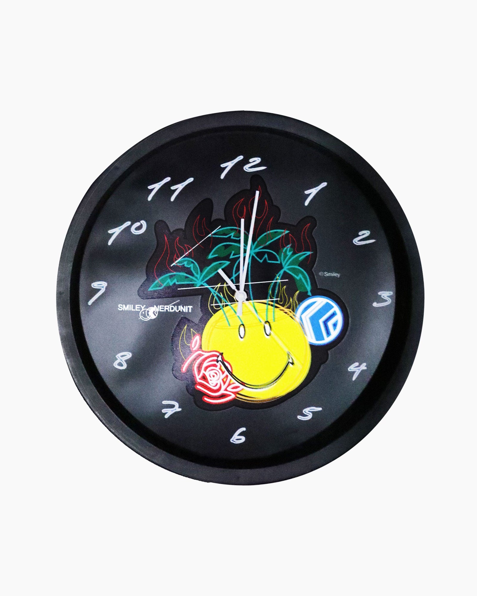 NU x SMILEY® ISLAND CLOCK | BLACK YELLOW
