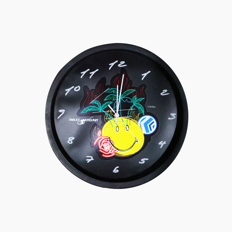 NU x SMILEY® ISLAND CLOCK | BLACK YELLOW