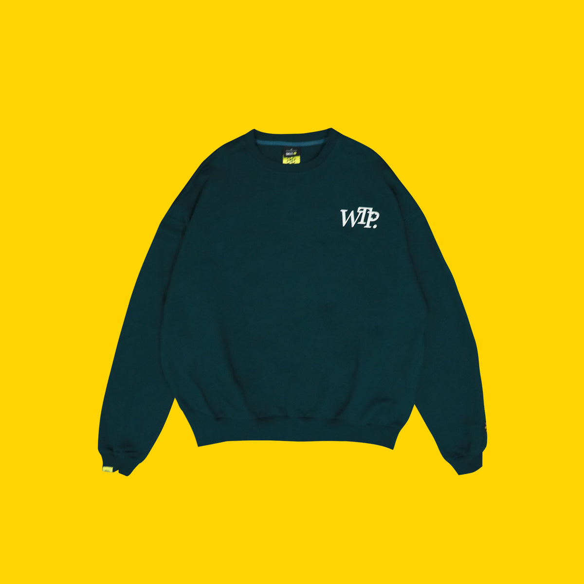 SMILEY SCRIPT SWEATER | DARK GREEN