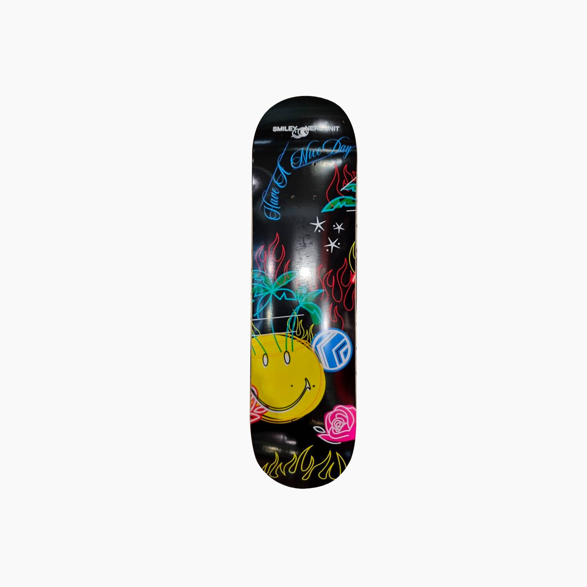 NU x Smiley® MASTERPIECE SKATE DECK A | BLACK YELLOW