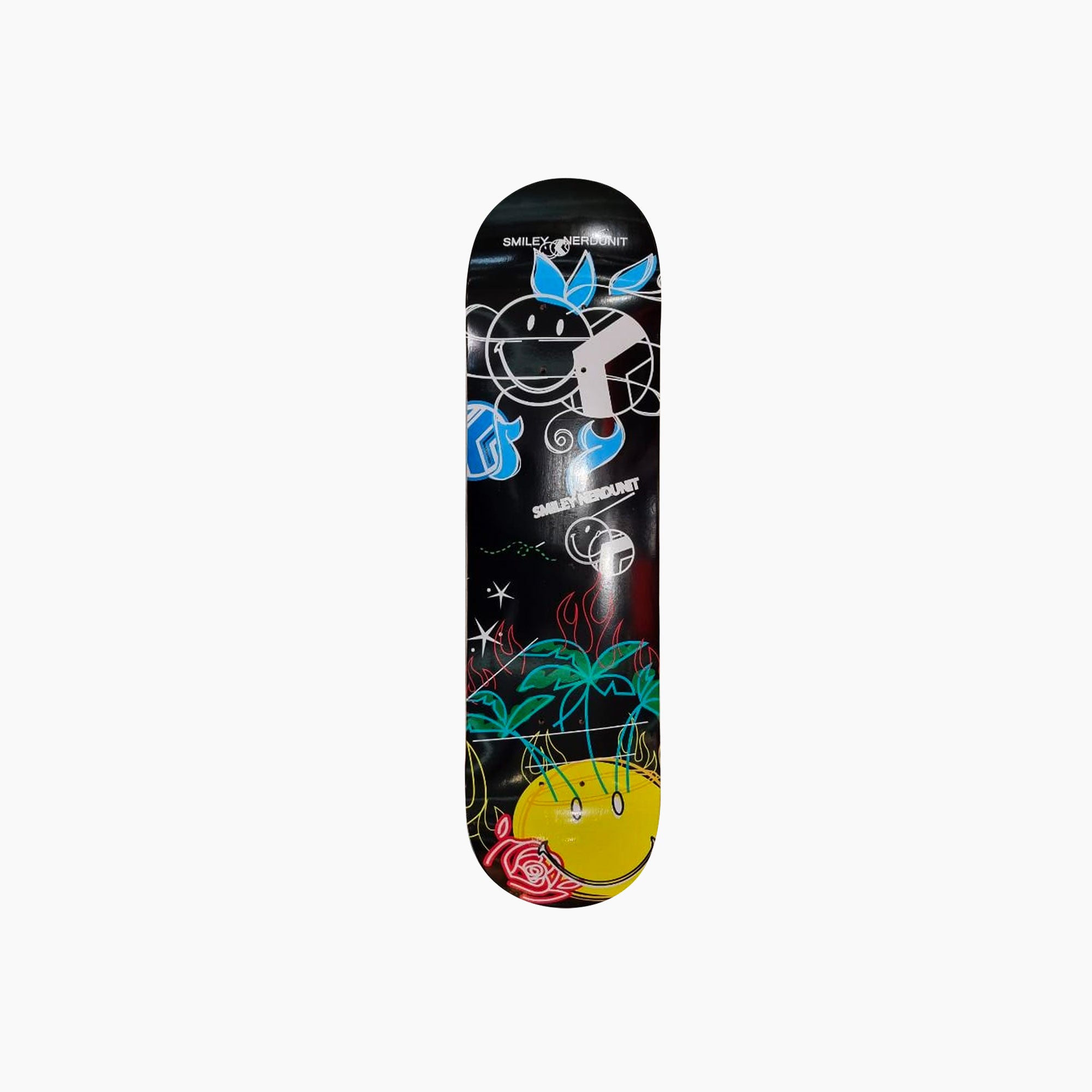 NU x Smiley® MASTERPIECE SKATE DECK C | BLACK YELLOW