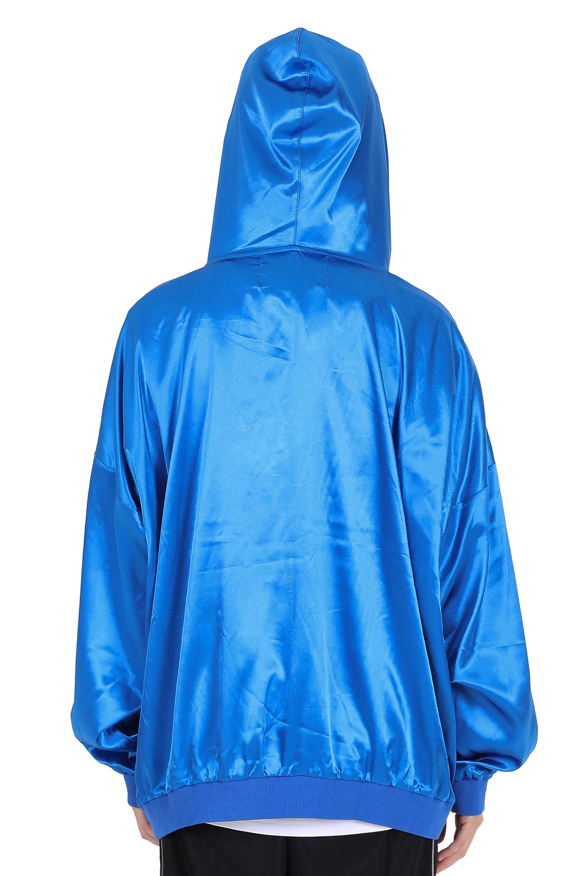 WORLDWIDE METALLIC HOODIE | BLUE