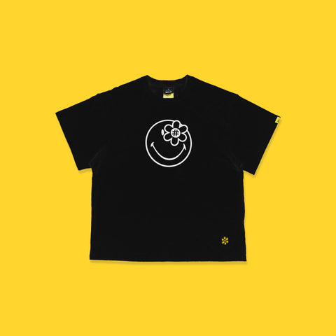 Smiley Outline T-Shirt | Black